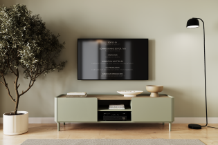 Bogart - TV-Kommode Elivo 170 1K1SZ mit Beinen – Eukalyptus/Baltic Dune Eiche