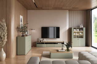 Bogart - Vitrine Elivo 100 2D – Eukalyptus/Baltic-Dune-Eiche