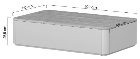 Bogart - Couchtisch Elivo 100 2SZ – Eukalyptus/Baltic Dune Eiche