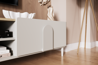 Bogart - Wohn- und Schlafzimmer Amilio mit Beinen – Kaschmir / geölte Eiche