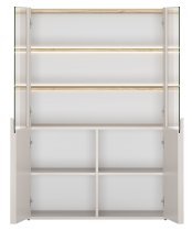 Bogart - Vitrine Amilio 100 2D – Kaschmir/Eiche geölt/Griffe in Kaschmir