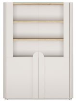 Bogart - Vitrine Amilio 100 2D – Kaschmir/Eiche geölt/Griffe in Kaschmir