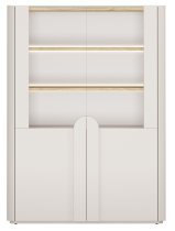 Bogart - Vitrine Amilio 100 2D – Kaschmir/Eiche geölt/Griffe in Kaschmir