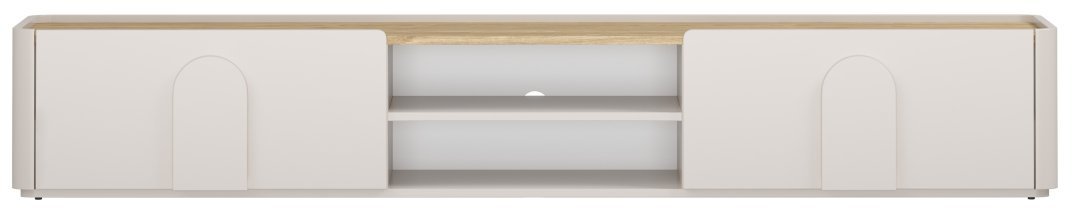 Bogart - TV-Kommode Amilio 220 1K1SZ – Kaschmir / geölte Eiche / Griffe in Kaschmir