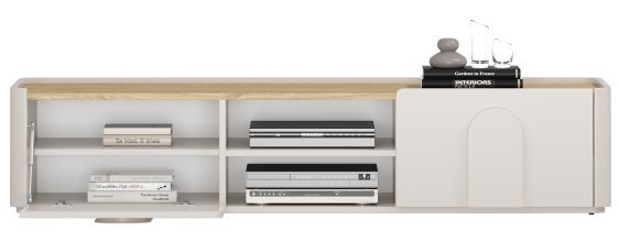 Bogart - TV-Kommode Amilio 170 1K1SZ – Kaschmir / geölte Eiche / Griffe in Kaschmir