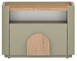 Bogart - Nachttisch Amilio 50 1SZ – Eukalyptus/Eiche Baltic Dune/Griffe in Natur-Eiche