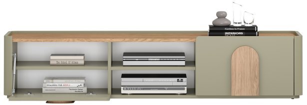 Bogart - TV-Kommode Amilio 170 1K1SZ – Eukalyptus/Baltic-Dune-Eiche/Griffe in naturbelassener Eiche