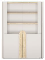 Bogart - Vitrine Amilio 100 2D – Kaschmir / geölte Eiche / Griffe in heller Eiche