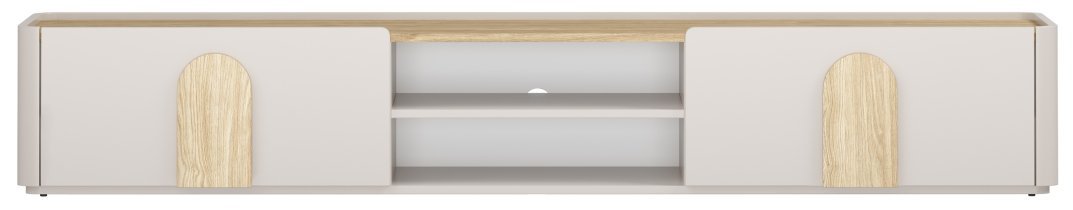 Bogart - TV-Kommode Amilio 220 1K1SZ – Kaschmir / geölte Eiche / Griffe in heller Eiche