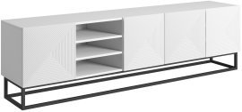 TV-Kommode mit Ablagen Asha 200 5D (Metallgestell) – Weiß