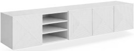 Wand-TV-Kommode mit Regalen Asha 200 5D – Weiß