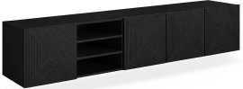 Wand-TV-Kommode mit Regalen Asha 200 5D – Schwarz