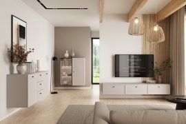 Wohnwand und Schlafzimmer Lorini