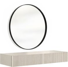 Wand-Schminktisch mit Spiegel Nicole 60 cm – Kaschmir
