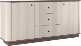 Kommode Vesper mit Sockel – Kaschmir/Walnuss