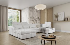Wohnlandschaft in U-Form mit elektrischer Sitztiefenverstellung Magnelio U III