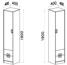 Domel - Regal Nico 5 – Eiche