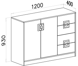 Domel - Kommode Nico 8 – Eiche