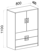 Domel - Kommode Nico 9 – Eiche
