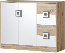 Kommode Nico 8 – Eiche/Grau