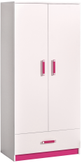 Kleiderschrank Trafiko 1 – Weiß/Rosa