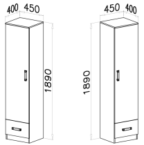 Domel - Schrank Trafiko 5 – Weiß/Rosa