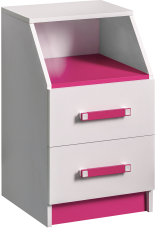 Schreibtischschrank Trafiko 15 – Weiß/Rosa