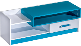 RTV-Kommode Trafiko 10 – Weiß/Türkis