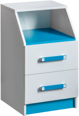 Schrank für Schreibtisch Trafiko 15 – Weiß/Türkis