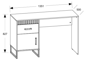 Domel - Schreibtisch Lamelix 09 – beige Lamellen