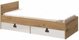 Kinderbett Index 14 – 90x200 cm – Weiß/Eiche Artisan