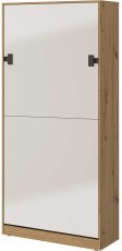 Vertikal-Klappbett im Schrank Index 19 – 90x200 cm – Weiß/Eiche Artisan