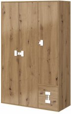 Kleiderschrank Index 04 – Eiche Artisan Hochglanz