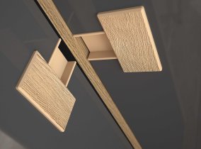 Domel - Regal Index 05 – Grau Hochglanz / Eiche Artisan