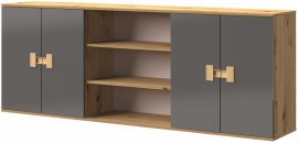 Aufsatz für Klappbett im Schrank Index 21 – Grau Hochglanz / Artisan-Eiche