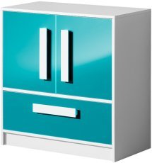 Niedrige Kommode Guliver 08 – türkis